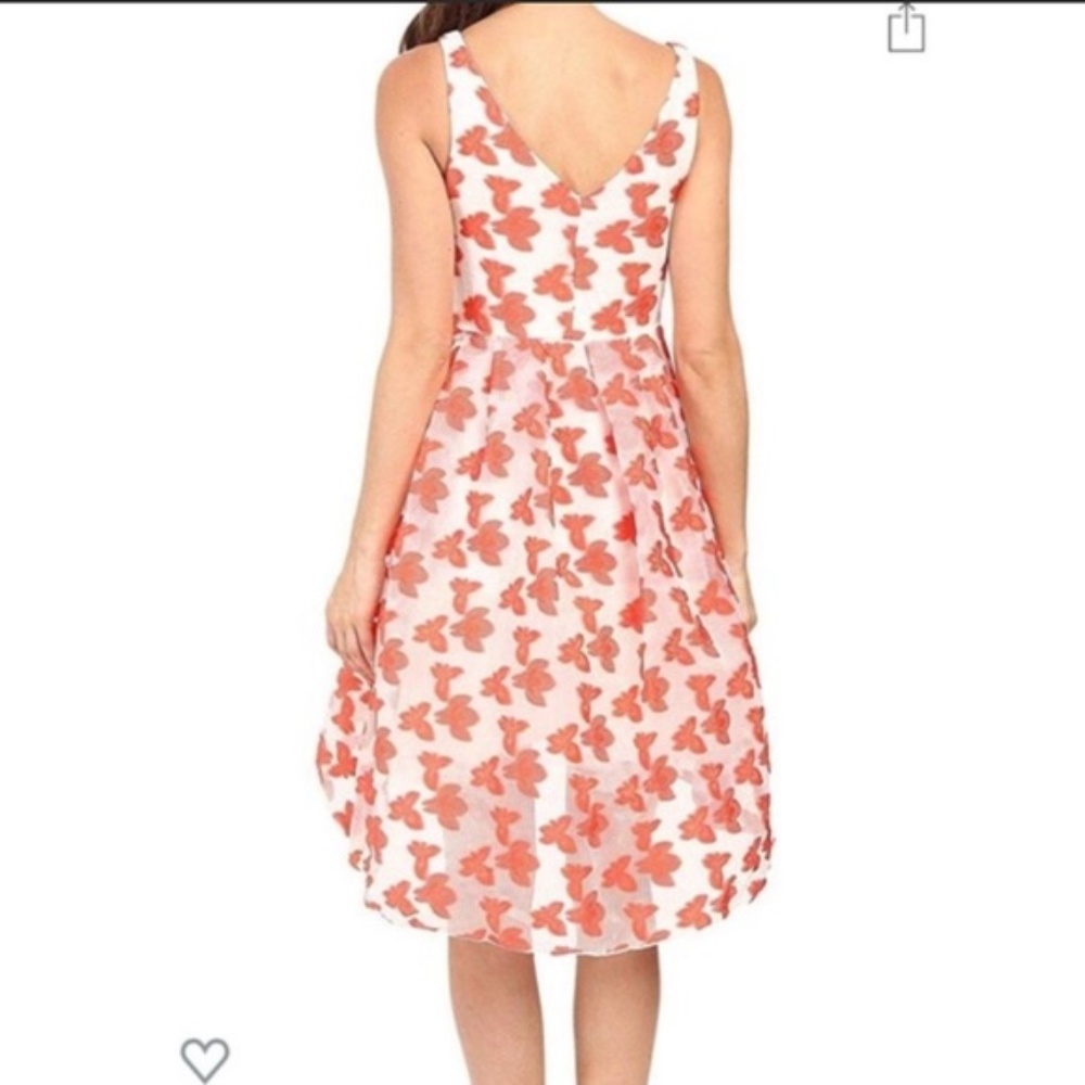 Eva by Eva Franco | Zander Butterfly Design Party Dress Orange & White-NWOT sz 2 - Picture 7 of 11
